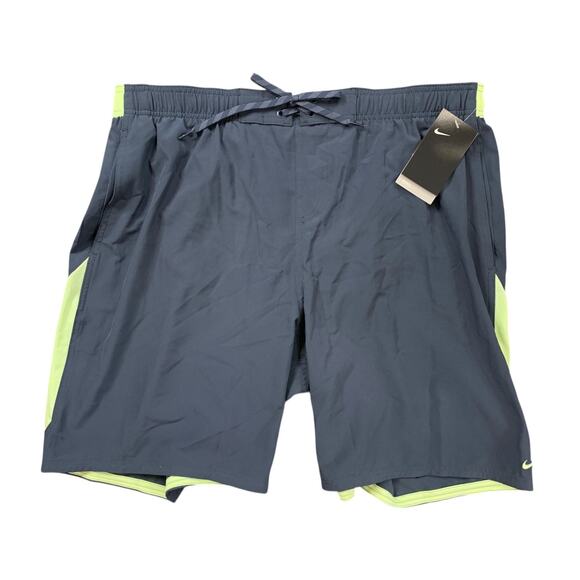 Nike Swim Shorts Mens 3XL Metal Grey Contend 2.0 Volley Drawstring Lined Trunks - Picture 1 of 13